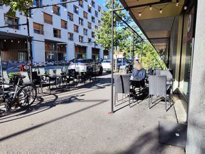 Outdoor seating at Katana Sushi in Geneva