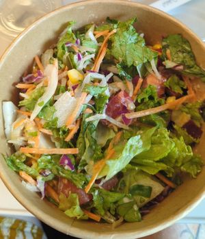 Salad with ginger dressing at With Green - Eki Marché Osaka Branch in Osaka