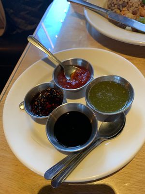 Spices on the side at Le Basil in Palm Desert