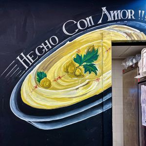 Made with lovee  at El Hummus in Mallorca