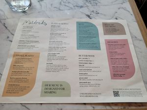 May 2024 Menu at Mildreds - Victoria in South West London