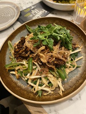 Shiitake Tempeh Dan Dan Noodles  at Mildreds - Victoria in South West London
