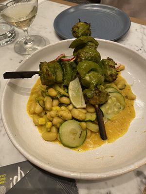 Mojo Verde Chick+n Skewerss  at Mildreds - Victoria in South West London