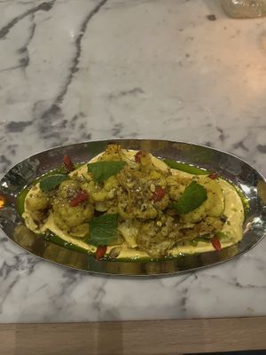 Ras el hanout cauliflower  at Mildreds - Victoria in South West London
