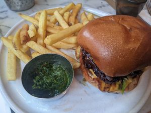 Brown sugar chick*n burger at Mildreds - Victoria in South West London