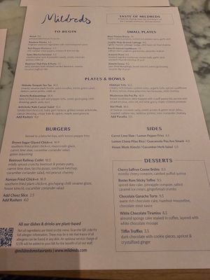  at Mildreds - Victoria in South West London