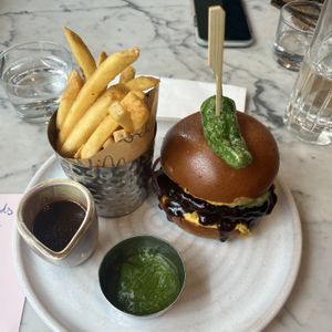 Brown Sugar Glazed Chick+n Burgerr  at Mildreds - Victoria in South West London