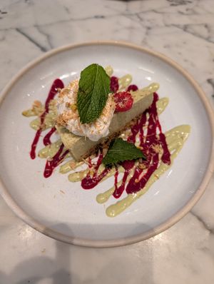 Pistachio cake at Mildreds - Victoria in South West London