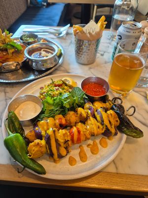 amba chick+n kebabs at Mildreds - Victoria in South West London