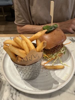Beetroot cutlet   at Mildreds - Victoria in South West London