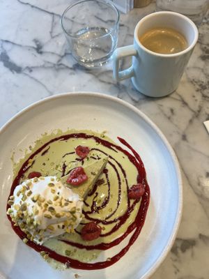 That cheesecake😋  at Mildreds - Victoria in South West London