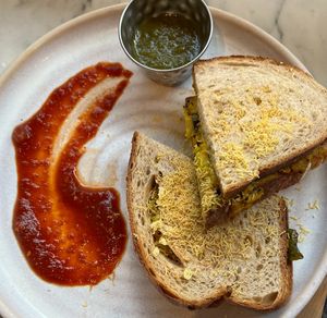 Bombay Aloo Toastie at Mildreds - Victoria in South West London