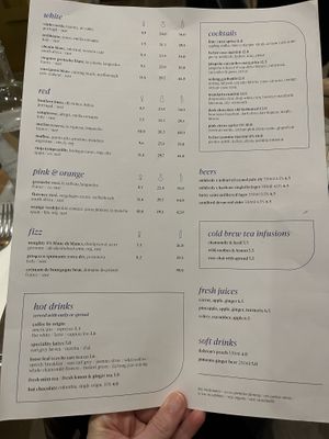Drink menu  at Mildreds - Victoria in South West London