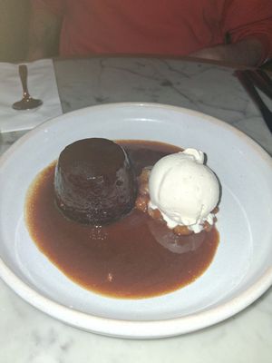 Sticky toffee pudding at Mildreds - Victoria in South West London