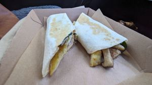 Vegan Tofu Karaage wrap at Forest in Lismore