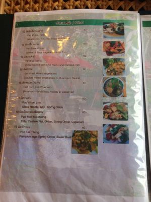 Fried dishes at Fuang Vegetarian in Chiang Mai