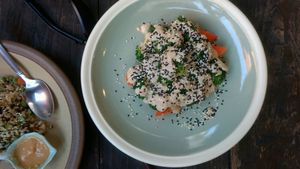 steamed broccoli and carrot at Fuang Vegetarian in Chiang Mai