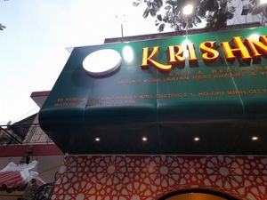 Sign at KRISHNA - Cafe & Restaurant in Ho Chi Minh City