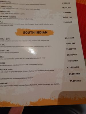 Menu at KRISHNA - Cafe & Restaurant in Ho Chi Minh City
