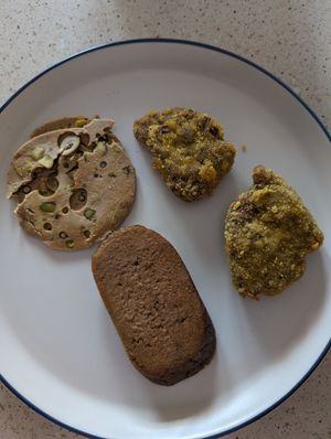 Mortadella, nuggets, meatloaf at Bezmasna in Prague