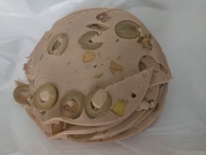 Vegan mortadella at Bezmasna in Prague