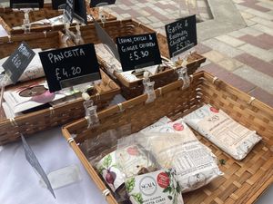 Some of the mock meats  at Sgaia Italian Deli in Glasgow