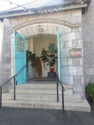 Outside at Wave House Cafe in Newquay