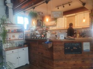 Inside at Wave House Cafe in Newquay