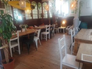 Inside at Wave House Cafe in Newquay