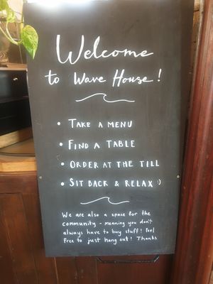 Inside at Wave House Cafe in Newquay