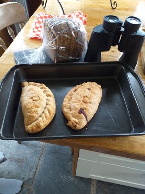 Vegan original pasties. at Warrens Bakery   in Newquay