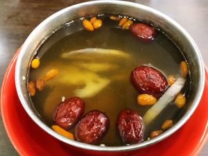 Healthy nutritious lotus root soup  at Green Vegetarian 三德 - YewTee in West Singapore