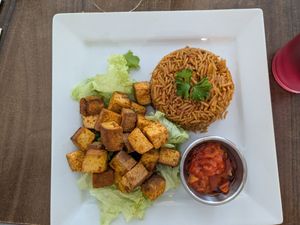 Jollof Rice with Tofu at Funké in Sligo