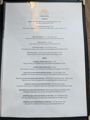 Menu page 1 (06/25) at Funké in Sligo