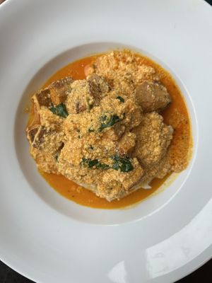 Egusi with tofu   at Funké in Sligo