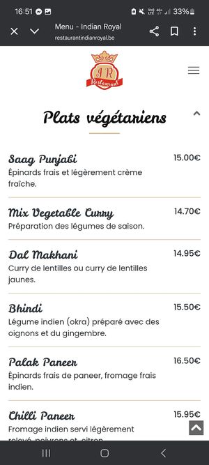  at Indian Royal  in Liege