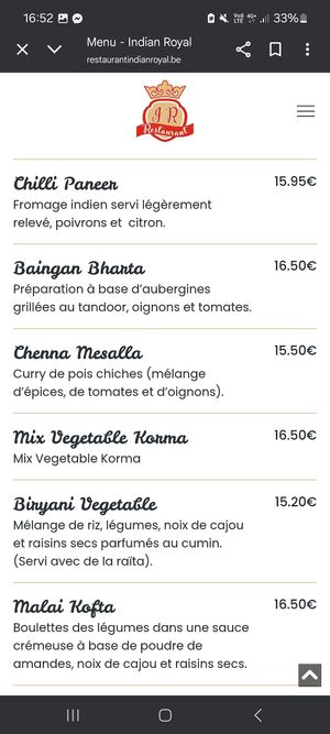  at Indian Royal  in Liege