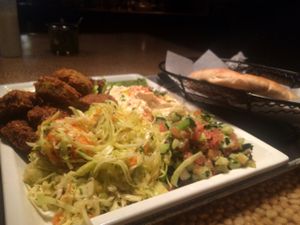 Falafel Trio Platter at Nish Nush in New York City