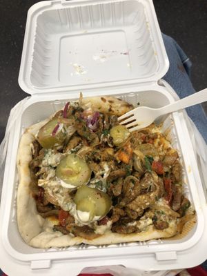 vegan shawarma   at Nish Nush in New York City