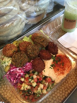 falafel trio , yummy!  at Nish Nush in New York City