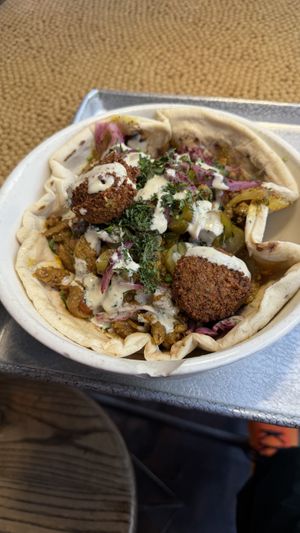 Shawarma with falafel add on  at Nish Nush in New York City
