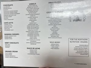 Menu   at Northern Nutrition in East Tawas