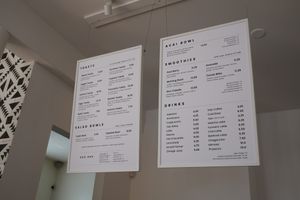 Menu at Avotoasty in San Francisco