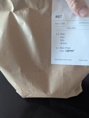 Uber eats at YVR - Hula Poke - Domestic Terminal in Richmond