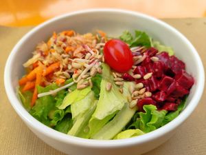 Starter salad at Hotel Restaurant du Cerf in Soubey