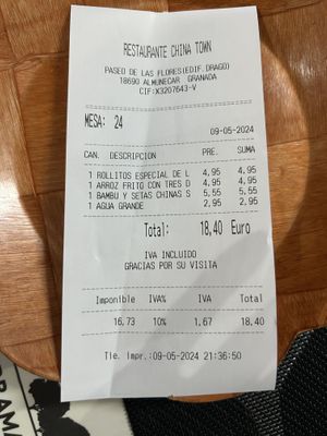 Precio  at China Town II in Almunecar