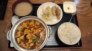 Mabo tofu set meal at Keiai - 桂愛 in Hiroshima