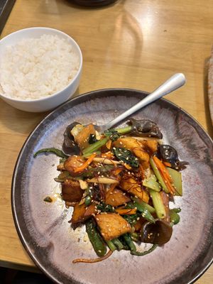 Spicy stir fried chicken   at Keiai - 桂愛 in Hiroshima