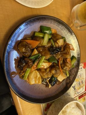 Vegan sweet and sour “pork"  at Keiai - 桂愛 in Hiroshima