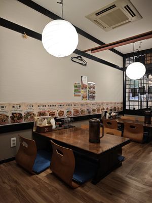 Inside at the typical eating area (no shoes here) at Keiai - 桂愛 in Hiroshima